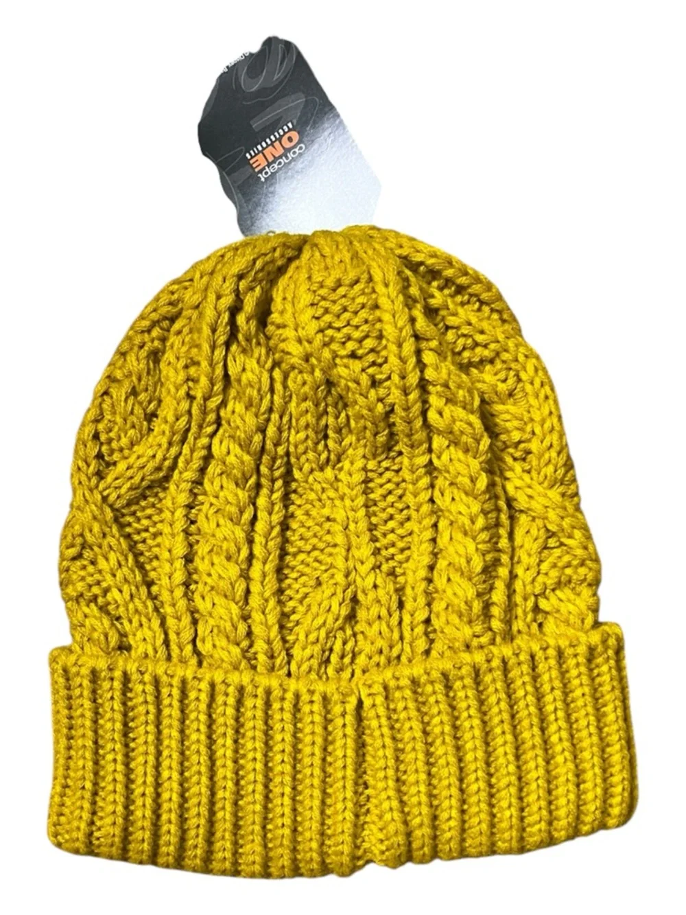 NWT Disney Winnie the Pooh Cable Knit Mustard Beanie Hat
